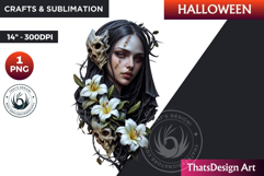 The ghostly Bride Halloween clipart, haunted bride Ghost PNG Product Image 1
