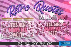 Retro Glass Can Wrap Design | Retro Quotes | SVG File v.7 Product Image 1