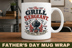 funny grill dad mug, fathers day mug wrap, dad coffee mug Product Image 1
