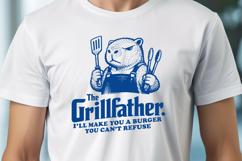 The Grillfather SVG - Funny Capybara BBQ Sarcastic Dad PNG Product Image 3