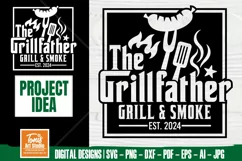 The Grillfather SVG | Grill & Smoke | Funny Dad SVG Cut File Product Image 1