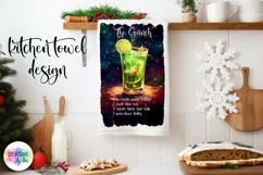 Christmas Kitchen Towel | Christmas Cocktail Recipe Design Product Image 1