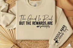 The grind is real but the rewards are sweeter Sleeve SVG Product Image 3