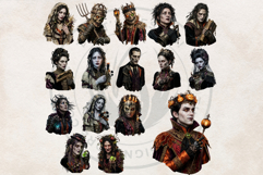 Harvest of Haunts: Halloween Gothic Characters PNGs Product Image 10