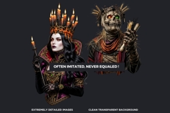 Harvest of Haunts: Halloween Gothic Characters PNGs Product Image 3