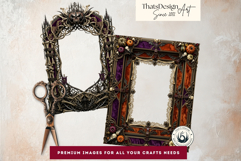 Harvest of Haunts: 60 Halloween Gothic Frame PNGs Product Image 11