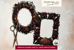 Harvest of Haunts: Halloween Gothic Frame PNGs Product Image 12