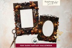 Harvest of Haunts: Halloween Gothic Frame PNGs Product Image 3