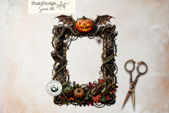 Harvest of Haunts: 60 Halloween Gothic Frame PNGs Product Image 5