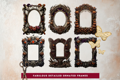 Harvest of Haunts: 60 Halloween Gothic Frame PNGs Product Image 6