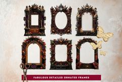 Harvest of Haunts: Halloween Gothic Frame PNGs Product Image 7