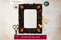 Harvest of Haunts: 60 Halloween Gothic Frame PNGs Product Image 8