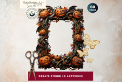 Harvest of Haunts: Halloween Gothic Frame PNGs Product Image 8