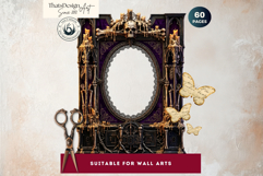 Harvest of Haunts: Halloween Gothic Frame PNGs Product Image 9
