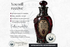 Haunted Apothecary Clipart Witchy Poison Bottles PNG Product Image 2