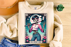 Hockey Mom Png, Sublimation Design, Hockey Tarot Card PNG Product Image 1