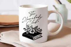 The Homebody Club SVG, Cozy Aesthetic Cut File, Book Lover Product Image 3