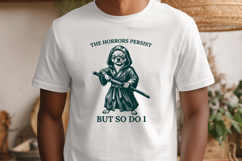 The Horrors Persist But So Do I SVG - Funny Samurai Dog PNG Product Image 3