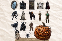 The House of Horror Halloween Junk Journal Kit Gothic sheets Product Image 20
