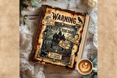 The House of Horror Halloween Junk Journal Kit Gothic sheets Product Image 3