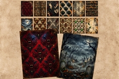 The House of Horror Halloween Junk Journal Kit Gothic sheets Product Image 5