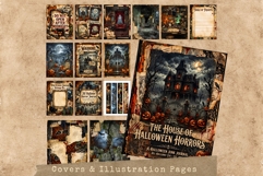 The House of Horror Halloween Junk Journal Kit Gothic sheets Product Image 6