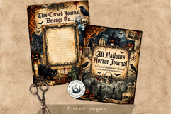 The House of Horror Halloween Junk Journal Kit Gothic sheets Product Image 8