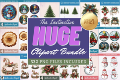 The Instinctive Huge Watercolor Clipart PNG Bundle Product Image 1