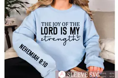 The joy of the Lord is my strength Sleeve SVG Design Product Image 1