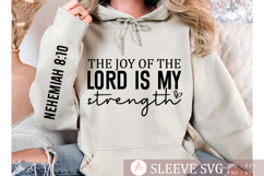 The joy of the Lord is my strength Sleeve SVG Design Product Image 3