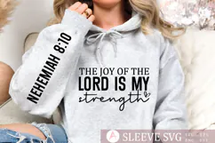 The joy of the Lord is my strength Sleeve SVG Design Product Image 2