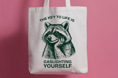 The Key To Life Is Gaslighting Yourself Raccoon SVG Product Image 2