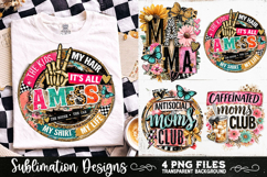 Trendy Mama PNG , Retro Collage Mama 4 Designs Sublimation Product Image 8