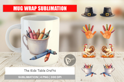 Mug Wrap Watercolor Kids Table Crafts Product Image 1