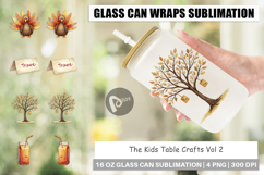 Glass Can Watercolor Kids Table Crafts Product Image 1