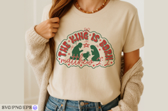 The King Is Born SVG Christian Christmas Quote Nativity Product Image 3