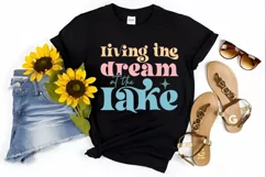 Living The Dream At The Lake SVG, Summer SVG Design Product Image 2