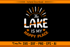 The Lake Is My Happy Place Summer SVG Design Product Image 1