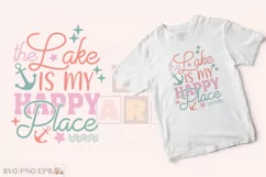 Lake SVG T-shirt Design, Lake PNG Product Image 2
