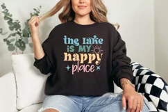 The Lake Is My Happy Place SVG, Summer SVG Design Product Image 1