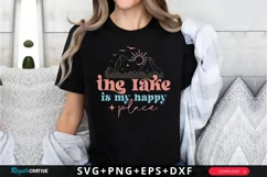 The Lake Is My Happy Place SVG, Summer SVG Design Product Image 1