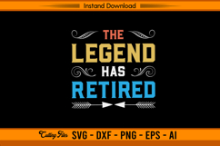 The Legend Has Retired Vintage SVG Design Product Image 1
