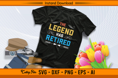 The Legend Has Retired Vintage SVG Design Product Image 2