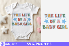 Baby &amp; Kids Girl Saying SVG PNG T-shirt Design Product Image 1