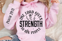 The Lord Gives Strength Sleeve SVG Design Product Image 3
