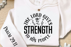 The Lord Gives Strength Sleeve SVG Design Product Image 2