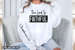 The Lord Is faithful - Christian Sleeve T-Shirt Design Product Image 3
