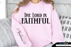 The Lord Is faithful Sleeve SVG Design, Bible Quotes SVG Product Image 1