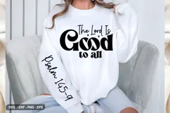 The Lord Is Good To All - Christian Sleeve T-Shirt Design Product Image 3