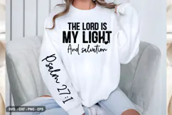 The Lord Is My Light And - Christian Sleeve T-Shirt Design Product Image 3
